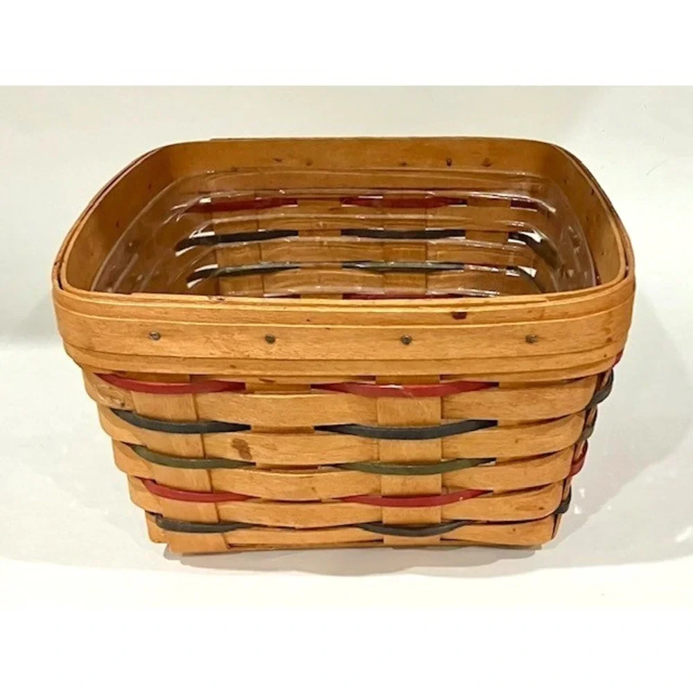 Longaberger 1994 Basket with Protector Liner Handwoven  Vintage